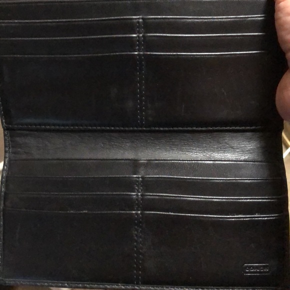 Coach Signature Big C trifold wallet in navy - Picture 7 of 7